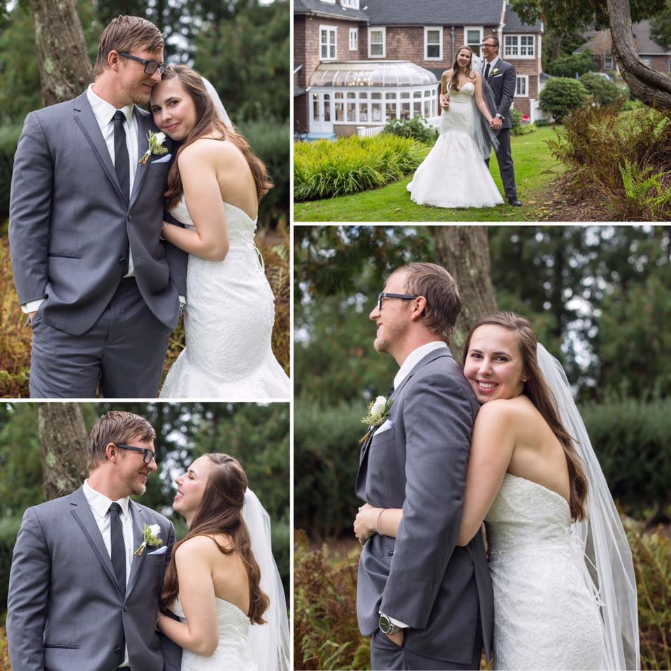 couples outdoor wedding photographs