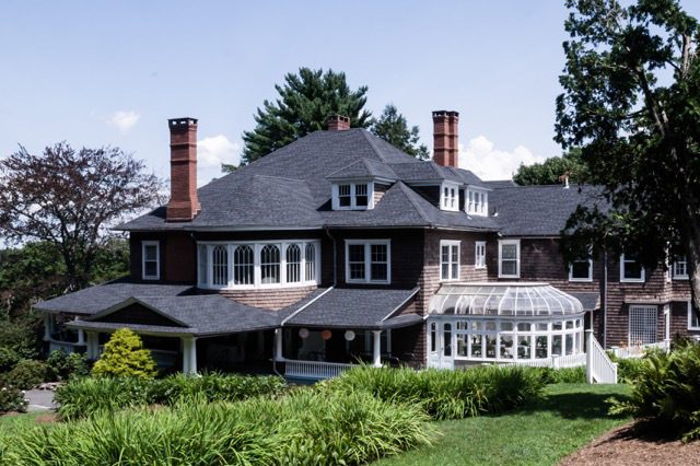 tarrywile mansion view from the back lawn