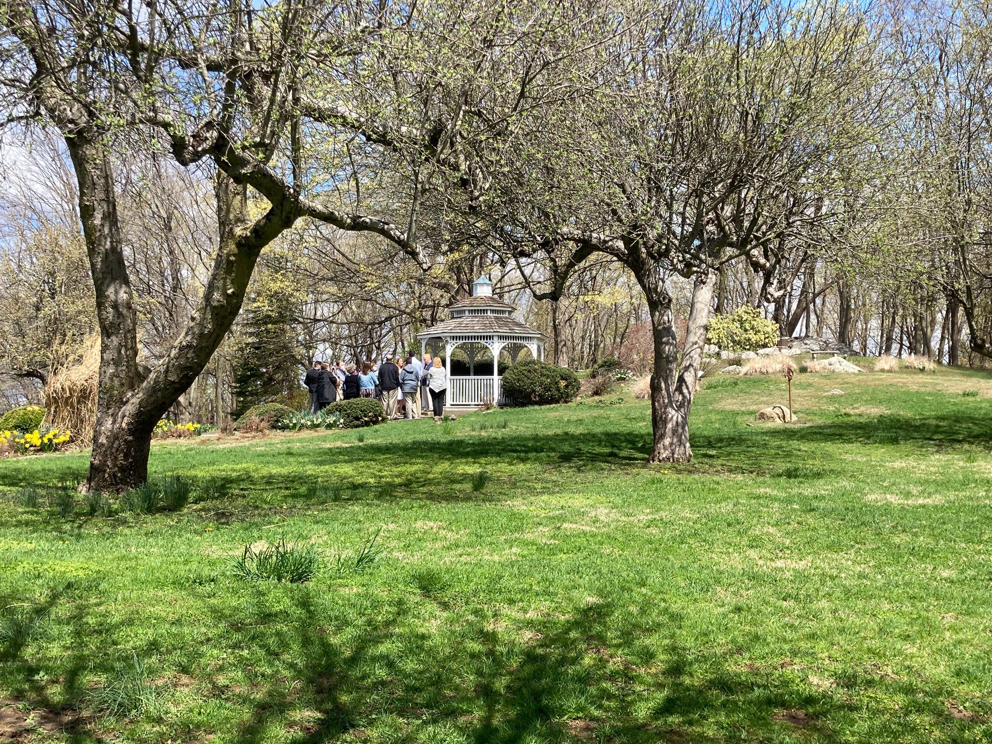 wedding ceremony at gazebo